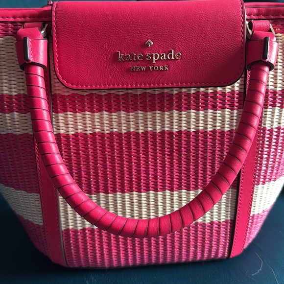 Kate Spade Cruise Pink Woven Tote Bag - Picture 7 of 7